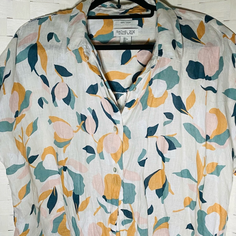 Rachel Zoe Size Large Linen Top